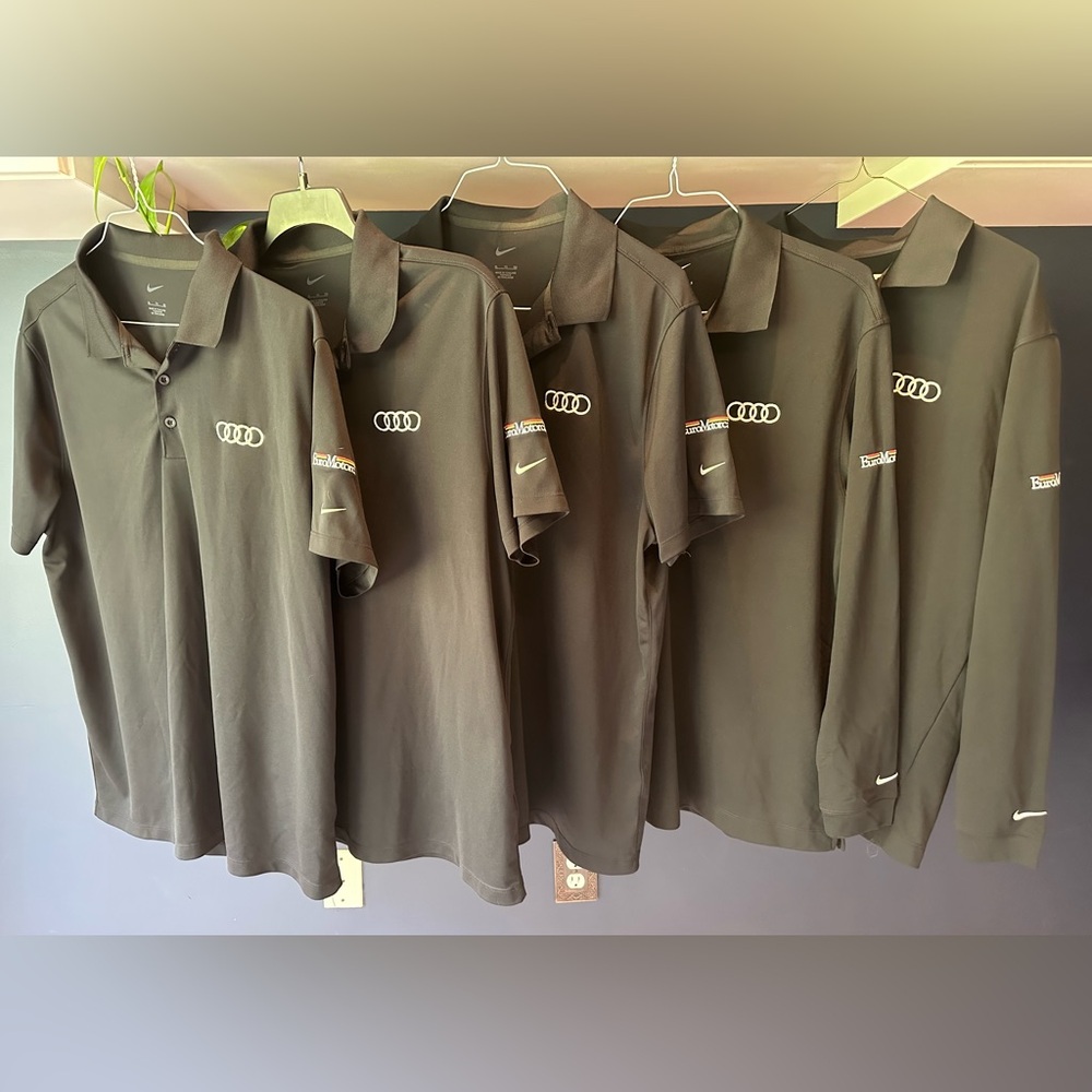 Black Nike Men's Audi Euro Motor Cars Lot of 5 shirts